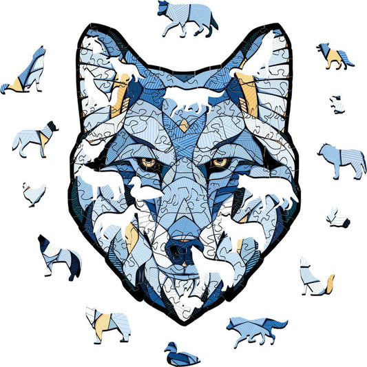 Houten Legpuzzel Wolf