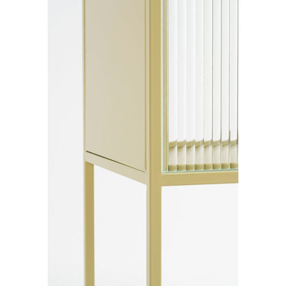 Clifton Opbergkast met Deuren - L38 x B35 x H90 cm - Metaal - Beige