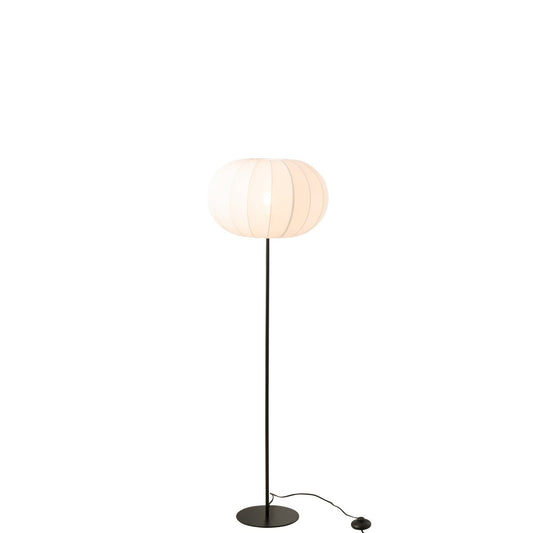 J-Line Staanlamp Lantaarn Metaal/Textiel Wit Small