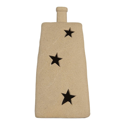 Decoratie huisje met LED 9x7x13 cm