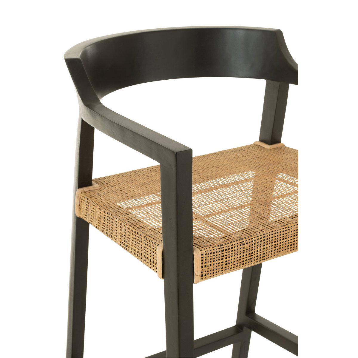 J-Line barstoel Emma - hout - zwart/bruin