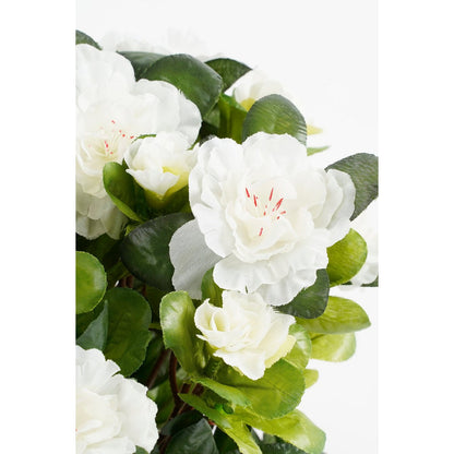 Azalea Kunstplant in Bloempot Stan - H31 x Ø26 cm - Wit