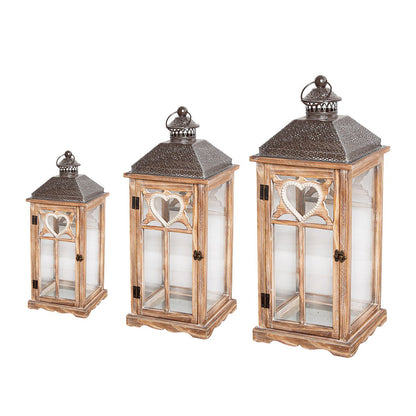 Set van 3 lantaarn "Paris"  H. 77,5 cm