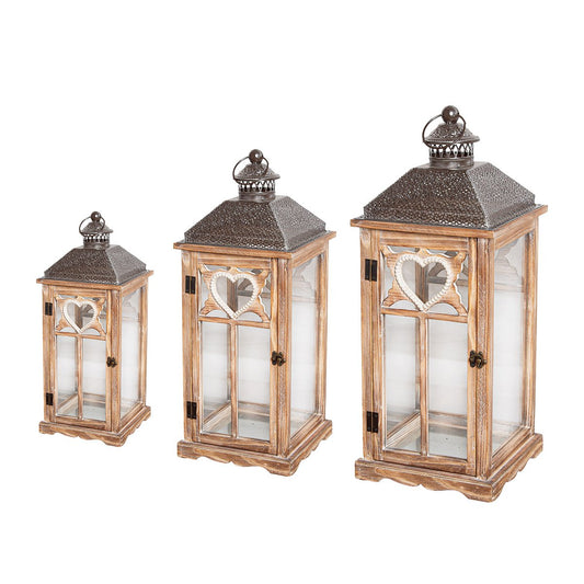 Set van 3 lantaarn "Paris"  H. 77,5 cm