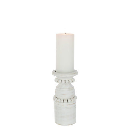 J-Line kaarshouder Pila - hout - wit - small
