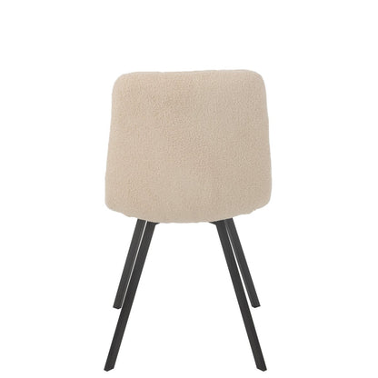 J-Line Eetstoel Clark Metaal/Polyester Beige