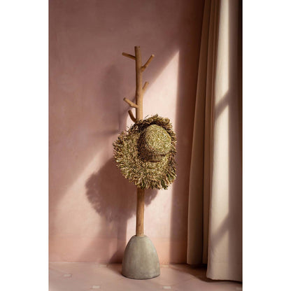 Betonnen kapstok - naturel hout