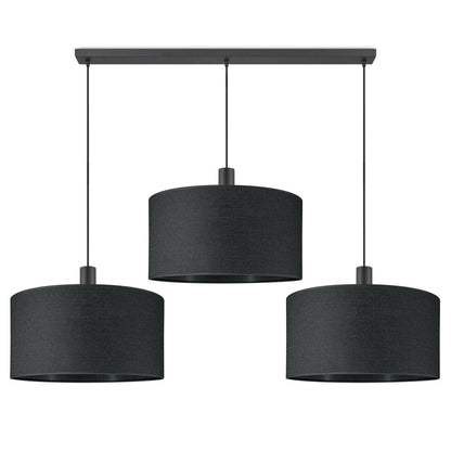 Hanglamp Canvas-Xxl Beam 3L - Zwart - 50cm