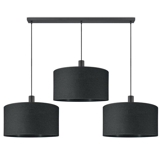 Hanglamp Canvas-Xxl Beam 3L - Zwart - 50cm