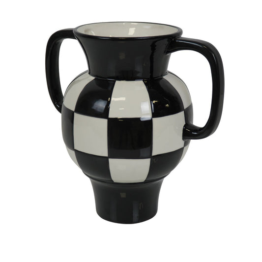 Vaas Keramiek - Zwart/Wit - 22x14,5x22,5cm