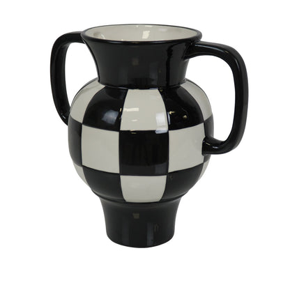 Vaas Keramiek - Zwart/Wit - 22x14,5x22,5cm