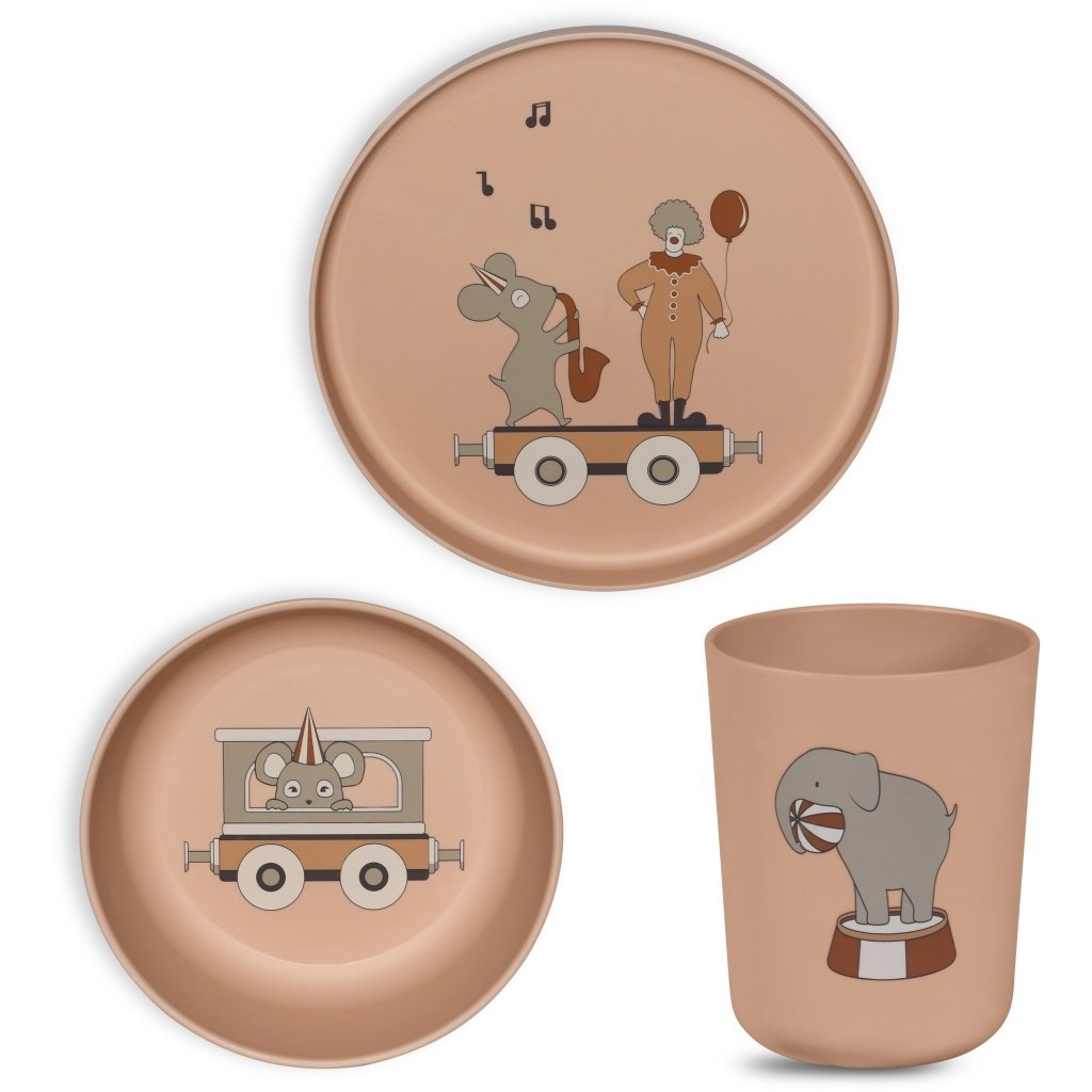 Milas bioplastic dinerset 3-pack