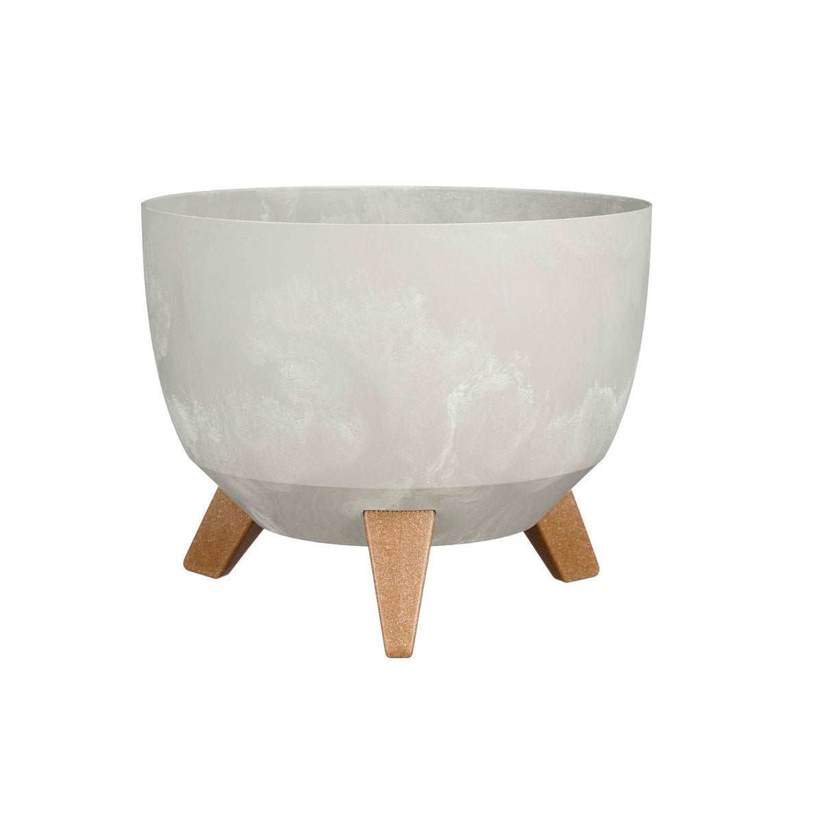 Plantenbak buiten Doppio Grijs Ø29cm H 18,5 cm