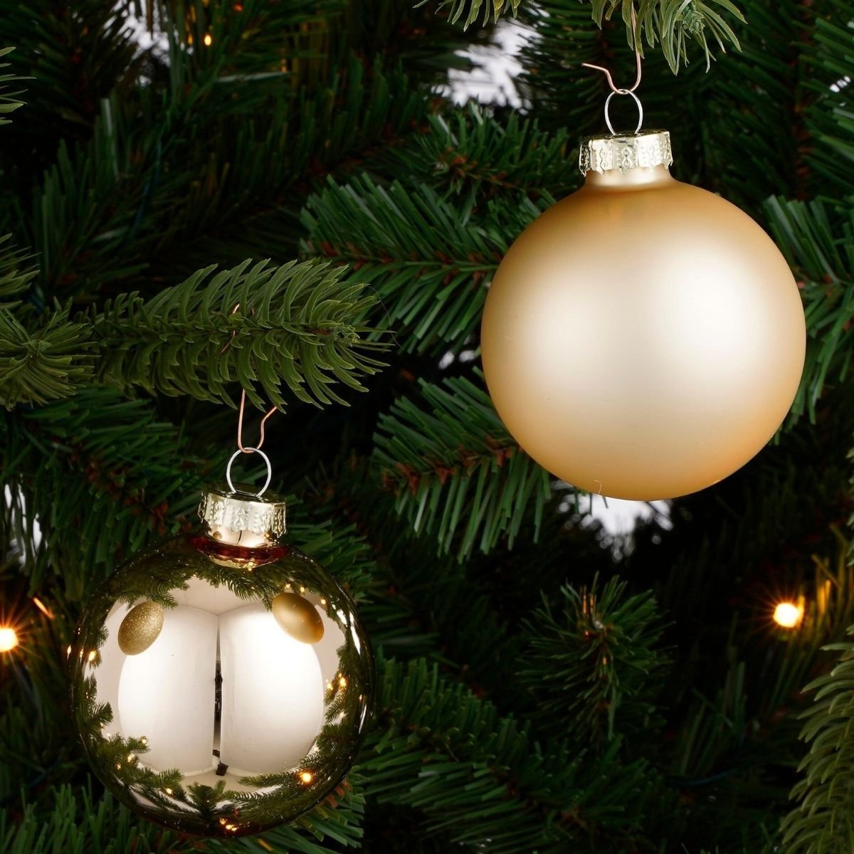 Kerstbal set 26 Glass baubles Champagne
