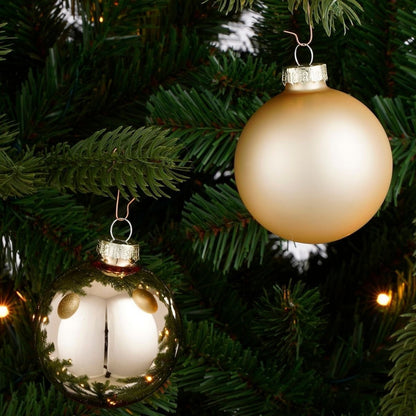 Kerstbal set 26 Glass baubles Champagne