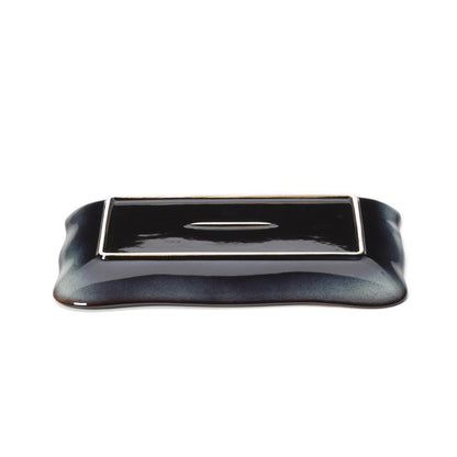 Het Lotus Ice Rechthoekige Bord - Grijs Bruin - L