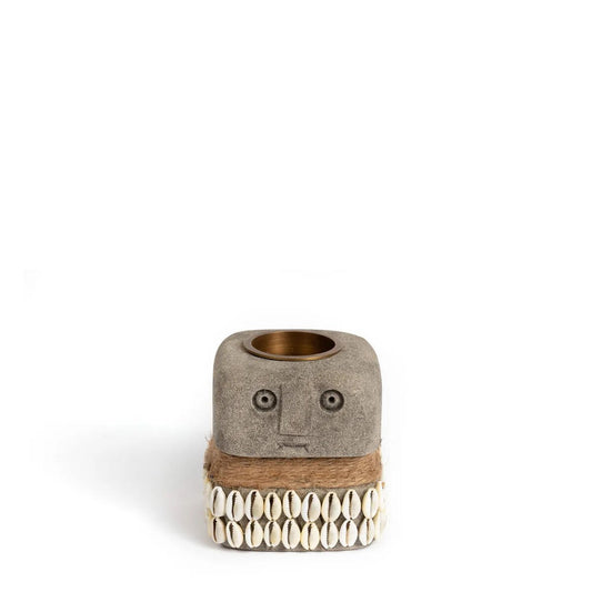 Sumba-serie steen kaarsenhouder 8cm hoog