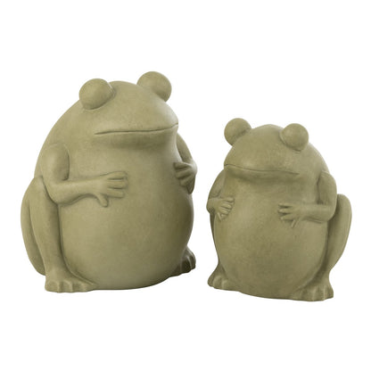 J-Line bloempot Frog - keramiek - groen - large - Ø 27 cm