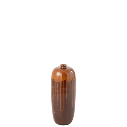 J-Line vaas Lee Blinkend - terra - bruin/oranje - small - 55 cm hoog