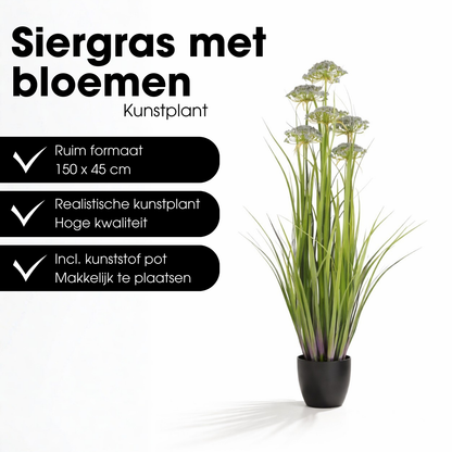 Kunstplant Siergras Paars Ø45cm x H150cm