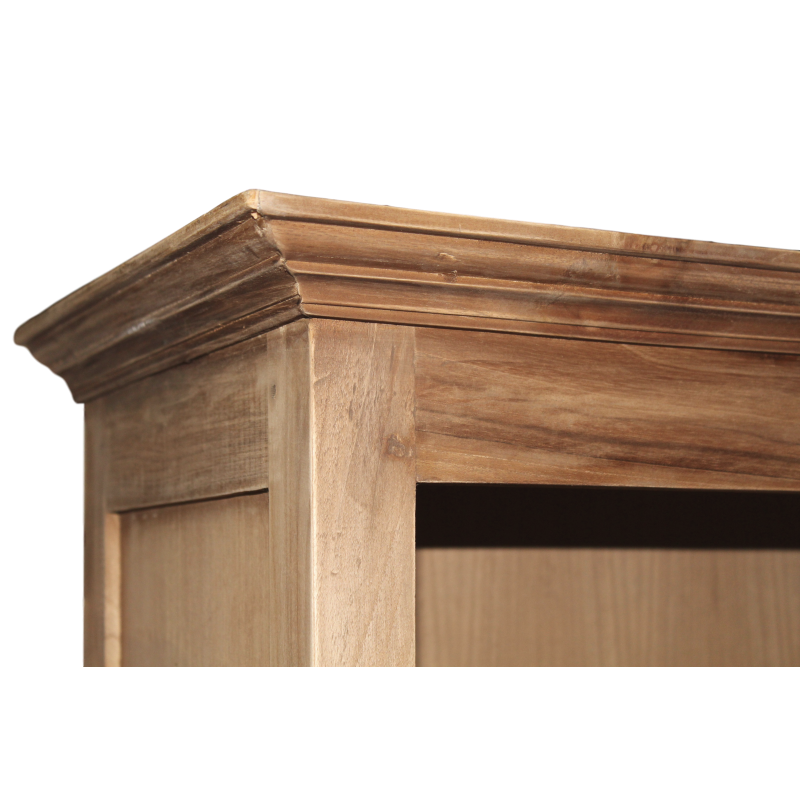 Boekenkast Met Trap-136x40x235-Naturel-Teak