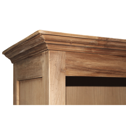 Boekenkast Met Trap-136x40x235-Naturel-Teak