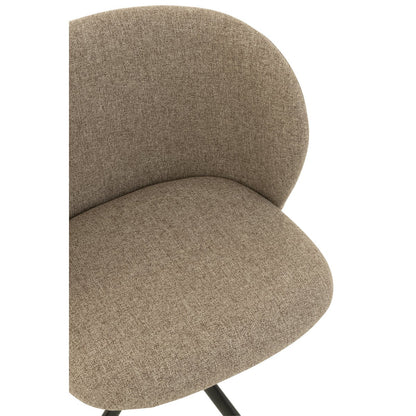 J-Line Stoel Turn/Up/Down Linnen Donker Beige