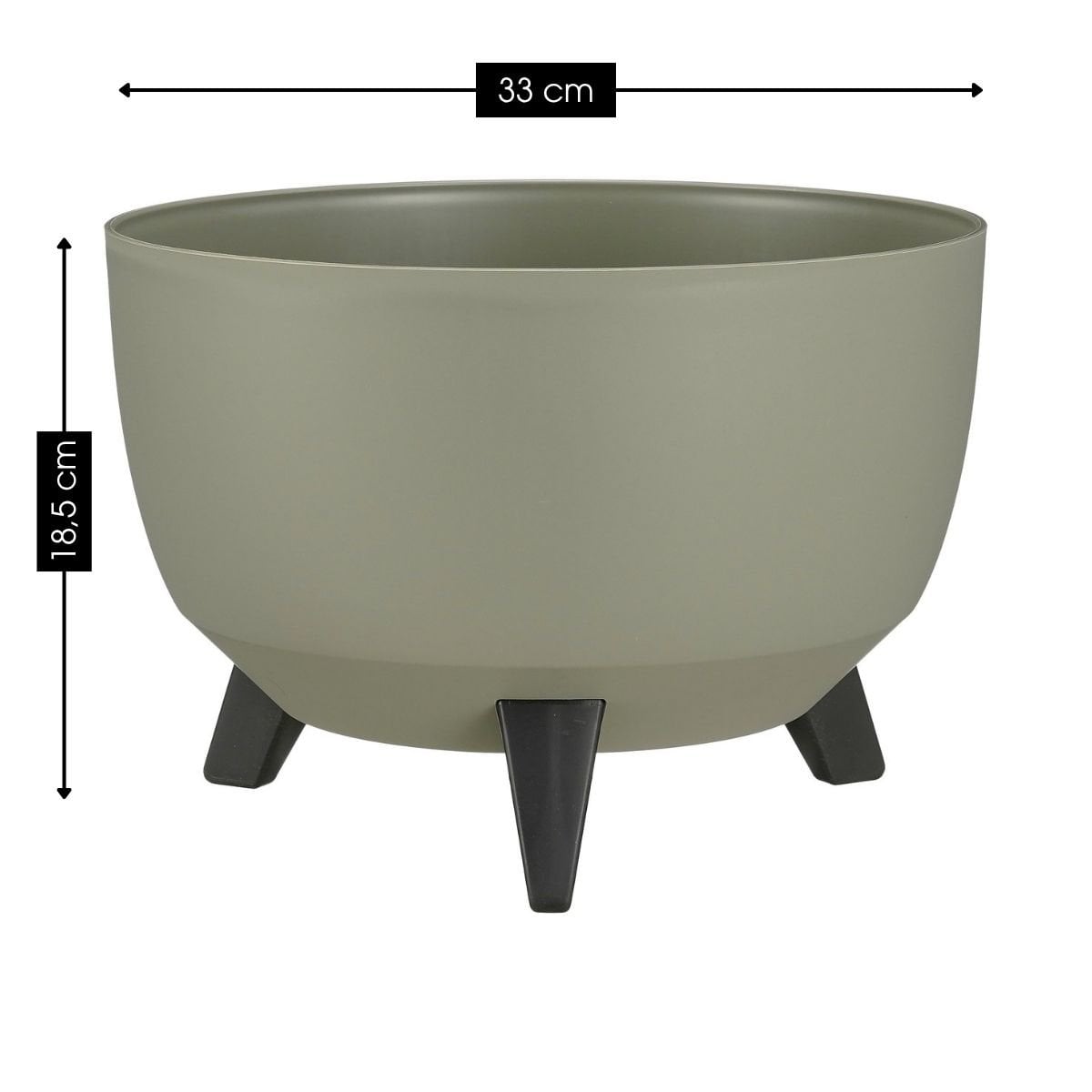 Plantenbak buiten Doppio Lichtgroen Ø33 cm H18,5 cm