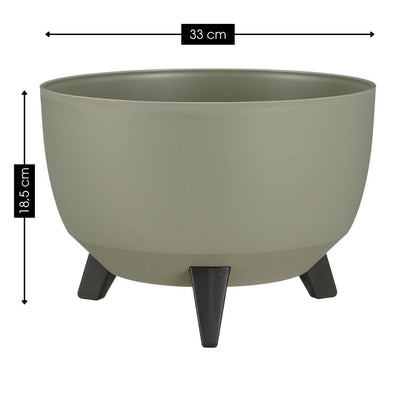 Plantenbak buiten Doppio Lichtgroen Ø33 cm H18,5 cm