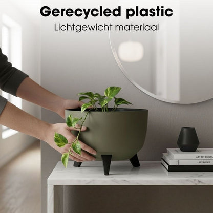 Plantenbak buiten Doppio Lichtgroen Ø33 cm H18,5 cm