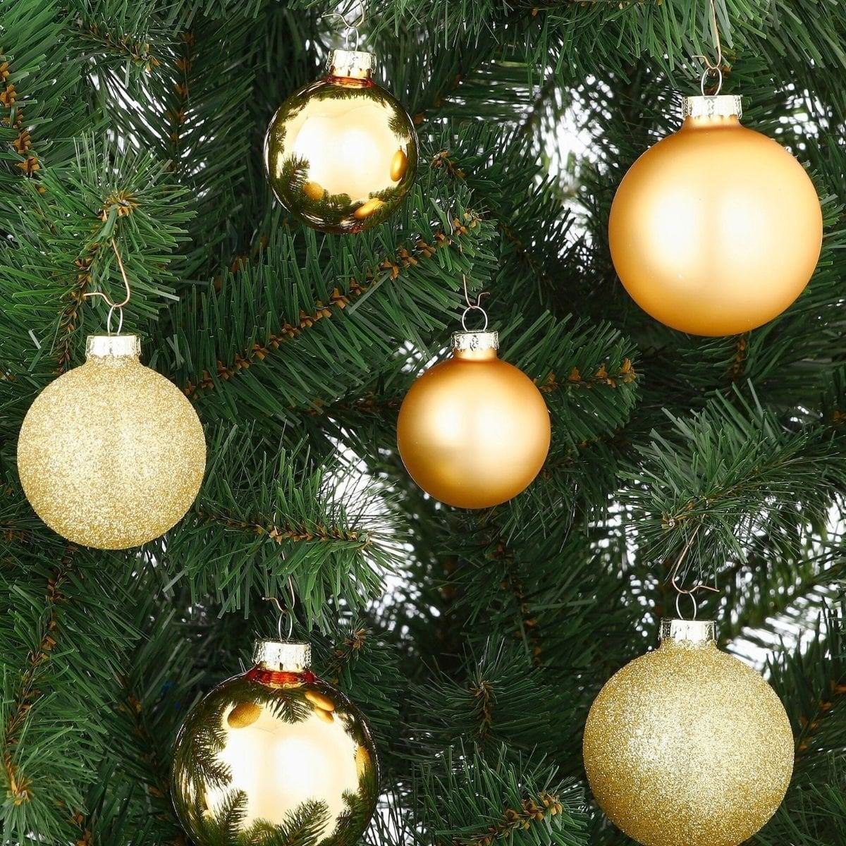 Kerstbal set 42 Glass baubles Goud