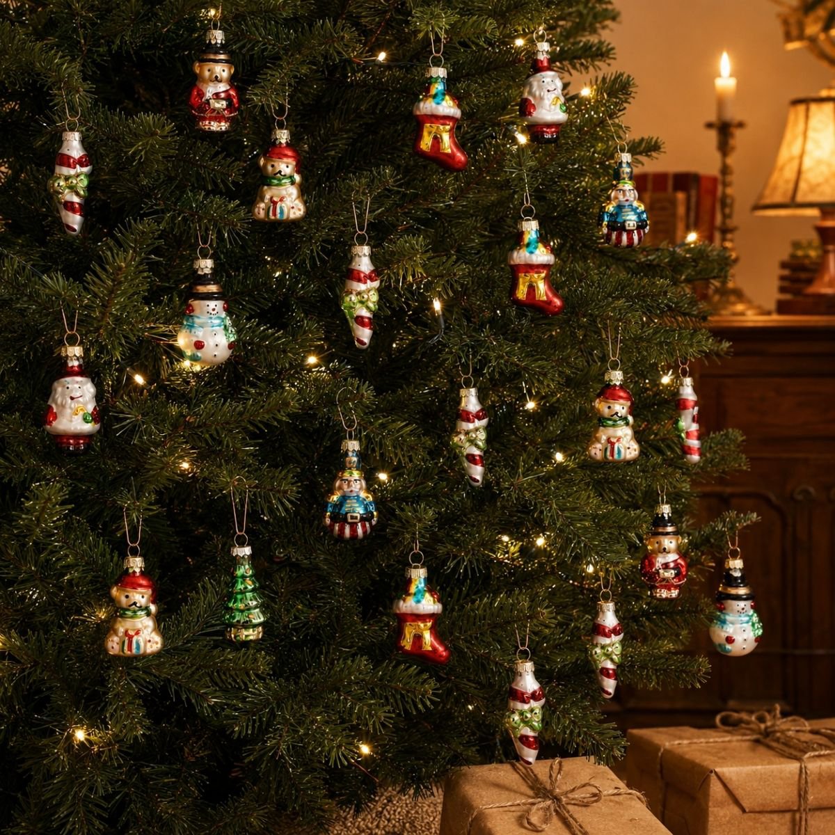 Kerstbal set 20 Glas Nostalgie