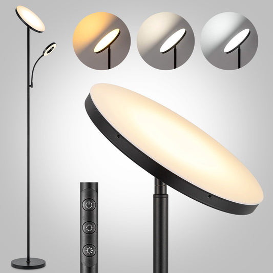 Led staande leeslamp - Moderne Zwart
