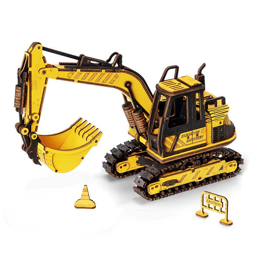 Robotime Houten Puzzel 3D Graafmachine 21x6,5x12,5cm