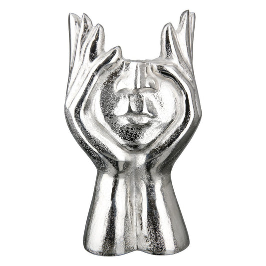 Gezicht vaas handen pose H.30 cm