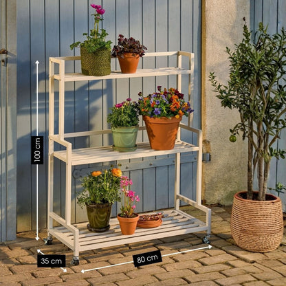 Plantenstandaard buiten Greenrax Gebroken wit