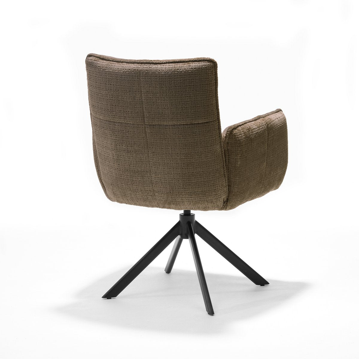 Nova armstoel Stof Cremona #18 Taupe - 360 Draaibaar frame zwart A360