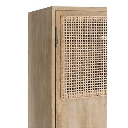 J-Line Kledingkast 3 deuren + 4 laden - hout - naturel