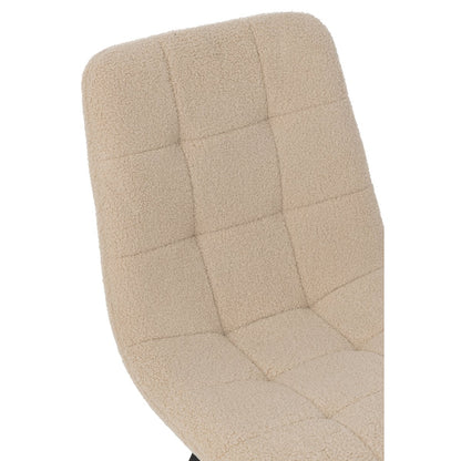 J-Line Eetstoel Clark Metaal/Polyester Beige
