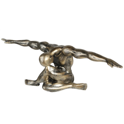 Polyfiguur "Cliffhanger" Goudkleurig