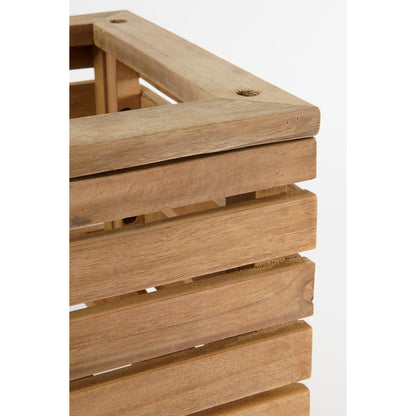 Plantenbak Glenwood op Wielen - L60 x B35 x H30 cm - Acaciahout - Bruin