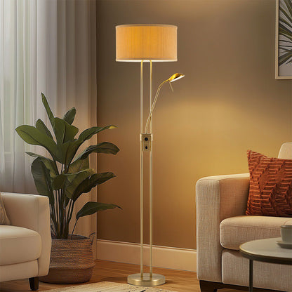 Moderne Vloerlamp - 40/40/170cm - Linnen Lampenkap