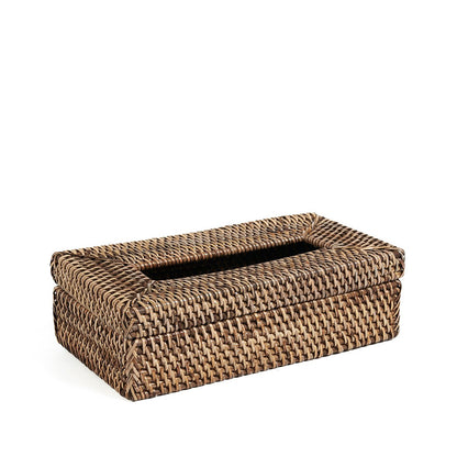 De rotan klassieke tissuedoos - natuurlijk bruin