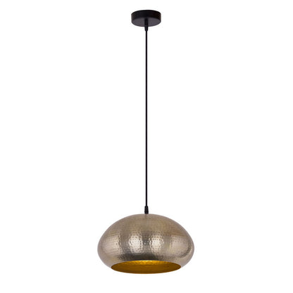 Hanglamp metaal verguld of zilver vintage