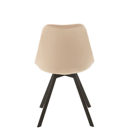 J-Line stoel Helene - metaal/textiel - beige