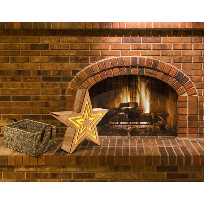 Kerstster Hout met geïntegreerde LED