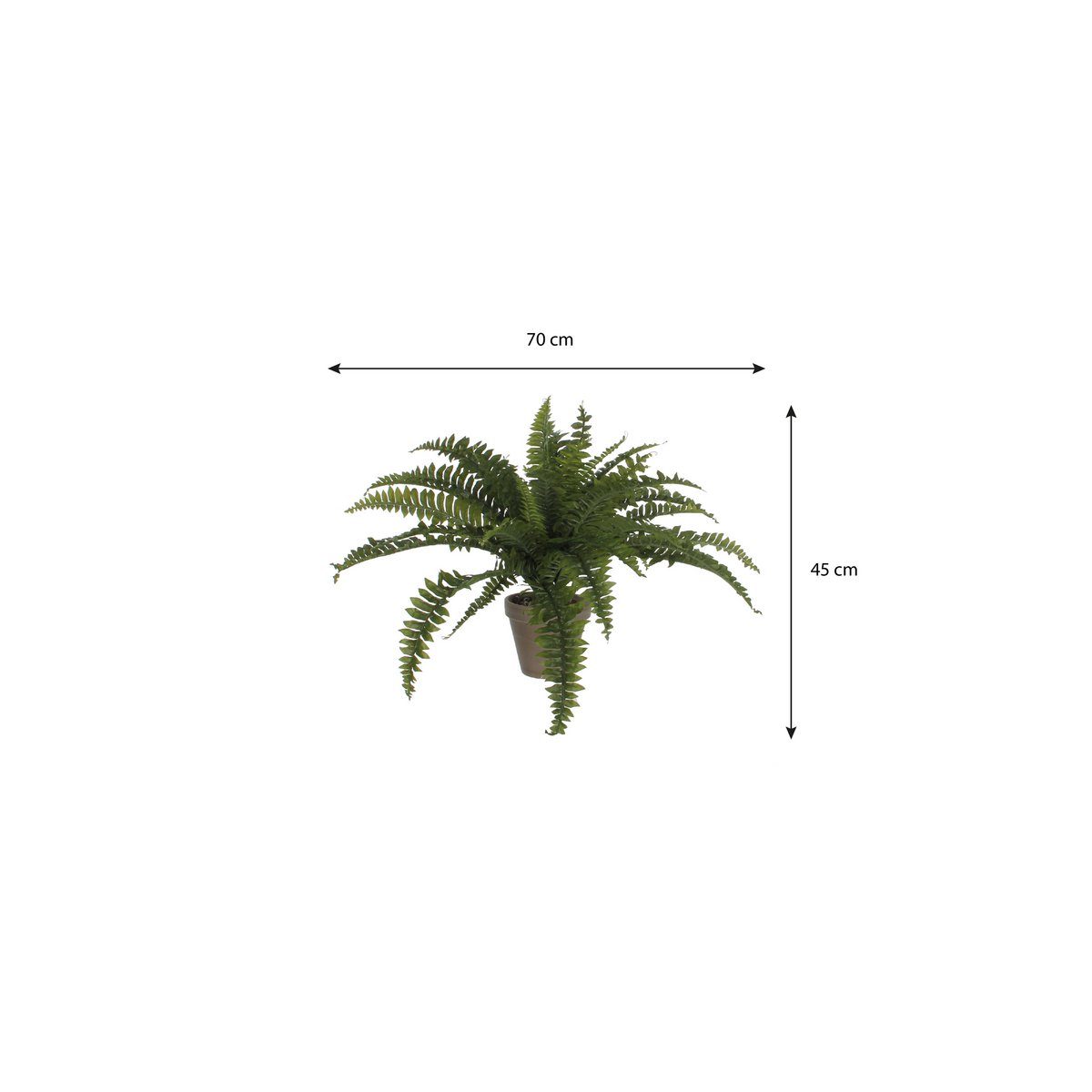 Varen Kunstplant in Bloempot Stan - H40 x Ø70 cm - Groen