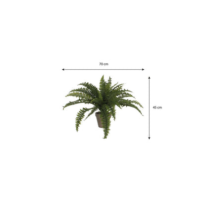 Varen Kunstplant in Bloempot Stan - H40 x Ø70 cm - Groen
