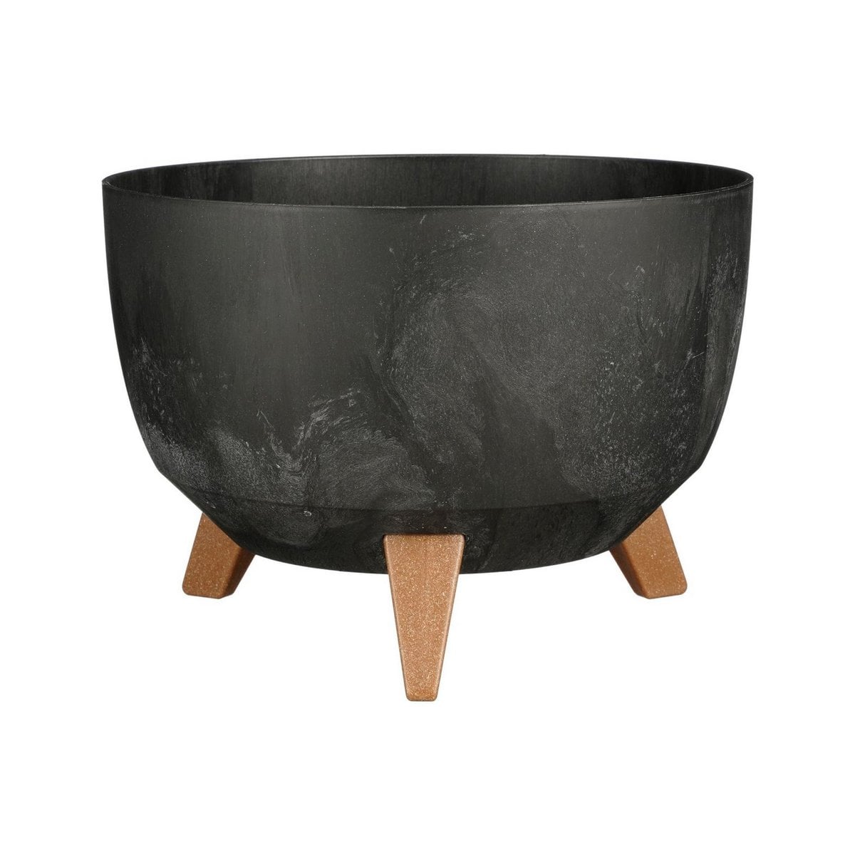 Plantenbak buiten Doppio Zwart Ø 33 cm H18,5