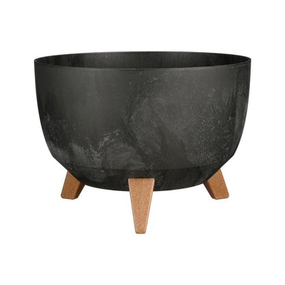 Plantenbak buiten Doppio Zwart Ø 33 cm H18,5